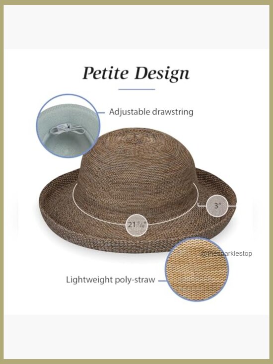 Packable Sun Hat with Adjustable Drawstring, 100% Poly-Straw display picture 3